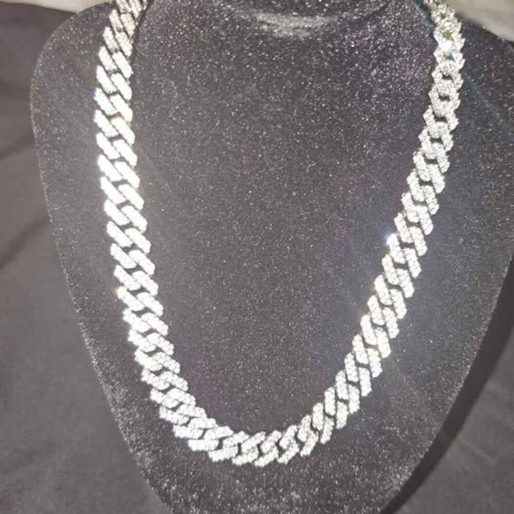 VVS moissanite necklace silver 24 inches